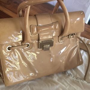 Authentic Jimmy Choo patent leather shoulder bag